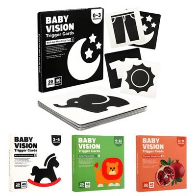 4 Pieces Baby Early Education Visual Contrast Flash Learning Cards Months Gift | Shop Today. Get it Tomorrow! | takealot.com