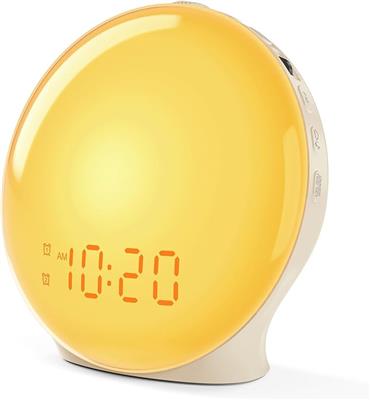 Amazon.com: JALL Full-Screen Wake Up Light Sunrise Alarm Clocks for Bedrooms, White Noise Machine for Heavy Sleepers, 25 Natural Sounds, Dual Alarms,