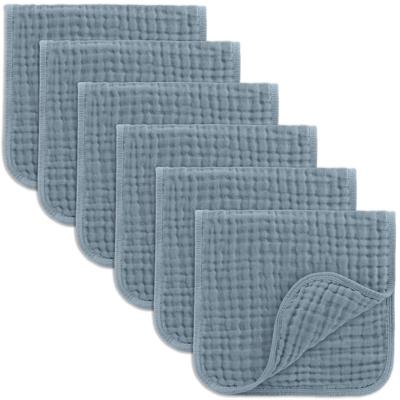 Comfy Cubs Muslin Burp Cloths - Pacific Blue - Pack of 6