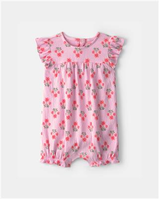 Baby Girl Floral Romper - Pink | Carter’s Oshkosh Canada