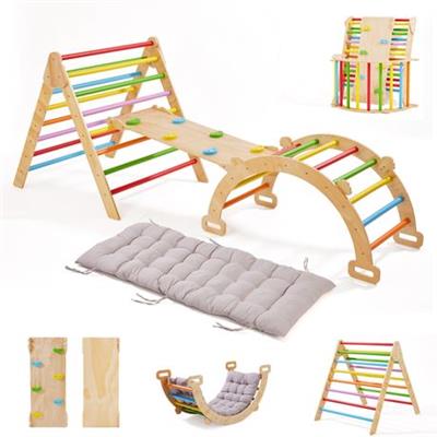 Chenshia Triangle Climber Set Toddler Wooden Climbing Toys with Soft Mat | Shop Today. Get it Tomorrow! | takealot.com