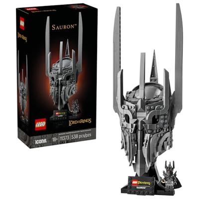 LEGO Icons The Lord of The Rings: Saurons Helmet - Building Set for Adults, Ages 18+ - Bedroom, Home Office, Book Shelf Decor - W/Sauron Minifigure -