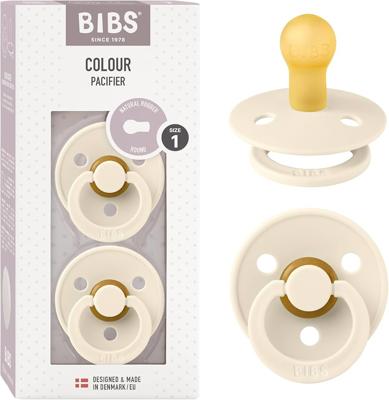Amazon.com : BIBS Pacifiers Colour Collection | Natural Rubber Baby Pacifier | Round Nipple | Set of 2 BPA-Free Soothers | Made in Denmark | 0+ Months