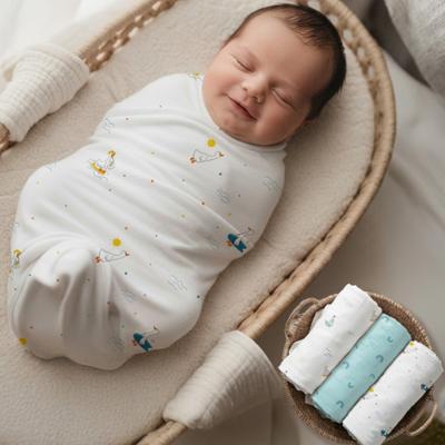 Cuddlez Muslin Baby Swaddle Pack of 3 (Multicolor Aqua) - R for Rabbit
