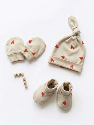 Buy Printed Baby Cap Mittens Socks Combo Online | Cocoon Care