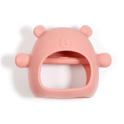 Mitaine de Dentition en Silicone - Ours Blush