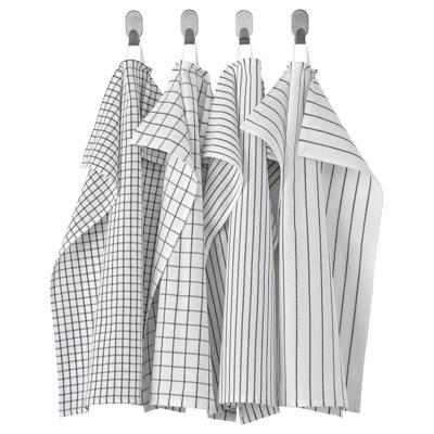 RINNIG tea-towel, white/dark gray/patterned, 45x60 cm (18x24) - IKEA CA