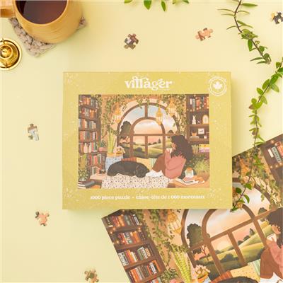 Book Nook | 1000-Piece Puzzle for Adults | Designed in Canada – Villager Puzzles