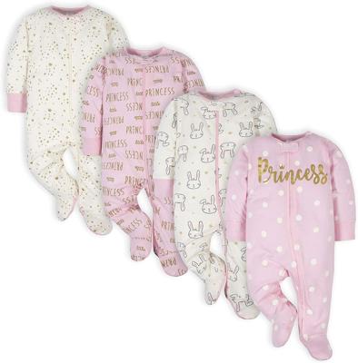 Amazon.com: Gerber Baby Girls 4 Pack N Play Footie And Toddler Sleepers, Princess Pink, 0-3 Months US: Clothing, Shoes & Jewelry