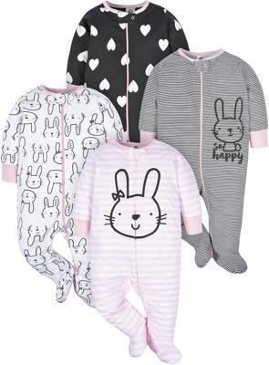 Amazon.com: Gerber Baby Girls 4 Pack N Play Footie And Toddler Sleepers, Princess Pink, Newborn US: Clothing, Shoes & Jewelry