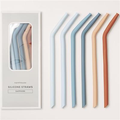Amazon.com: Nightingale Reusable Silicone Straws - Bendy Drinking Straw with Cleaning Brush - Collapsible and Bendable Travel Straw for Kids - Dishwas