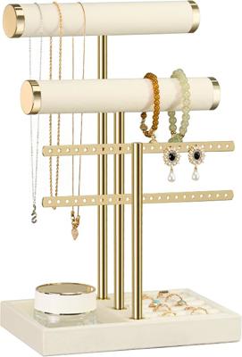 Amazon.com: bussdis 3 Tier Bracelet Holder Display - Detachable T Bar Beige Velvet Bracelet Holder, Jewelry Holder Organizer for Bracelet, Necklace, E