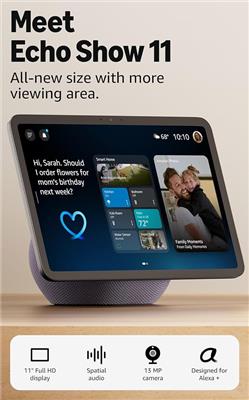 Amazon Echo Show 11 | Vibrant Full-HD 11 display | Graphite | Amazon