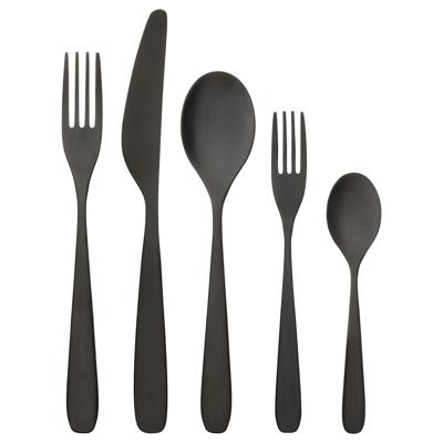 TILLAGD 20-piece cutlery set, black - IKEA CA