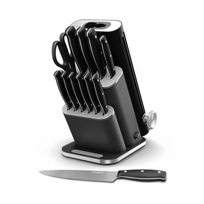 Ninja NeverDull Razor-Sharp 13-Piece Knife System with Removable Sharpener, Laser-Cut Blades, NK12013BK1, Black - Walmart.com