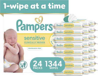 Amazon.com: Pampers Sensitive Baby Wipes, Unscented, Fragrance Free, Clinically Proven, Water Based, Hypoallergenic, Multi-Use, Hand Wipes, 1344 Wipes