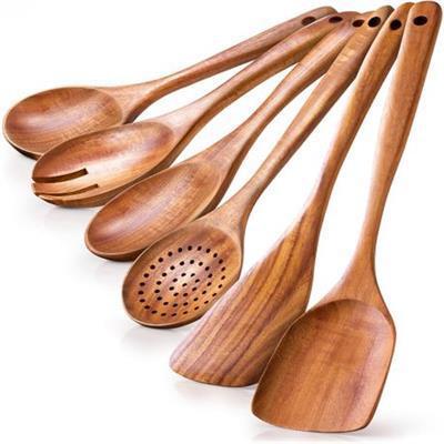 6 Pieces Wooden Spoons For cooking, Heat Resistant Premium Wood Spatula | Shop Today. Get it Tomorrow! | takealot.com