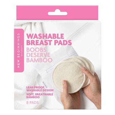 New Beginnings Washable Nursing Pads 8 pack | Baby Bunting AU
