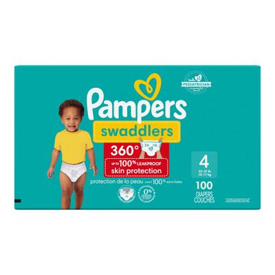 Pampers Diapers - Swaddlers 360° - Size 4, up to 100% Leakproof Comfy Dry Fit, EZ Off Tabs Designed for Easy Changes, Pull On Diaper - Walmart.ca