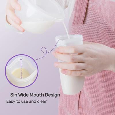 Nuliie 7 Pcs Silicone Breastmilk Storage Bags Reusable, 8oz/240ml Double Leak-Proof Breastmilk Freezer Bags, BPA Free Self-Standing Milk Bags for Brea
