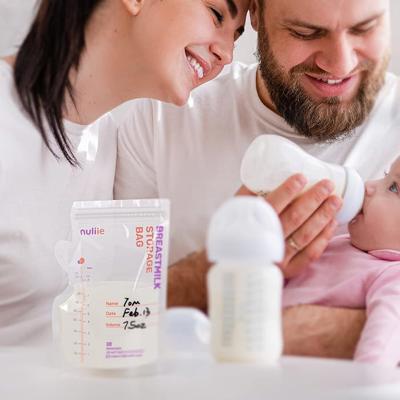 Nuliie 120 Pcs Breast Milk Storage Bags, 250ml BPA Free Milk Storage Bags with Pour Spout for Breastfeeding, Self-Standing or Flat Pre-sterilised Bag,
