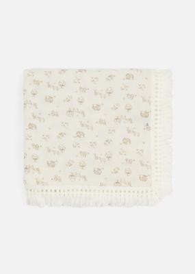 Fringe Cotton Muslin Blanket | Woolworths.co.za