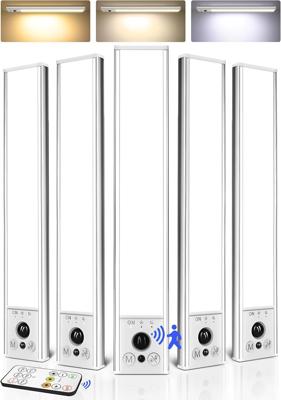 EZVALO 5-Pack 10inch Under Cabinet Lighting, 2400mAh Rechargeable Motion Sensor Light, Magnetic Closet Lights with Dimmable & 3 Color Temps, Wireless