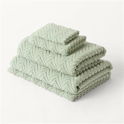 Mimosa Mineral Green Textured Towel Range | Adairs