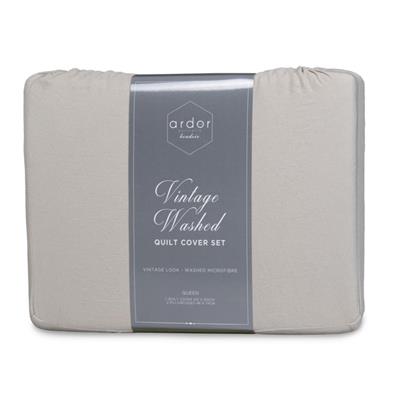 Ardor Boudoir Vintage Washed Quilt Cover Set - House
