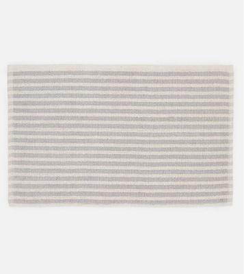 Cotton Woven Stripe Bath Mat Charcoal Sixth Floor Bathroom Accessories | Superbalist