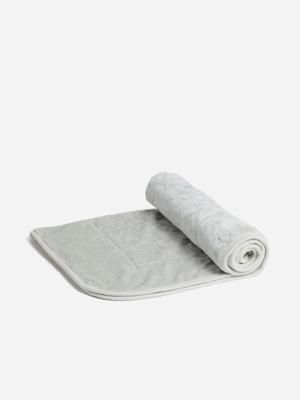 Jet Baby Grey Embossed Grey Mink Medium Grey Blanket | Bash