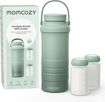Momcozy 22oz Portable Breast Milk Cooler for Outdoor, Life Saver with 360° Total Cooling for 24 Hours, Larger Capacity Travel Breastmilk Chiller with