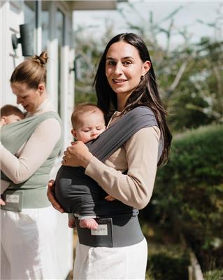 Baby Dink Carrier - Slate | No-Wrap Newborn Carrier