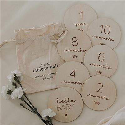 Pastilles en bois - Wooden Baby Milestones (anglais seulement)