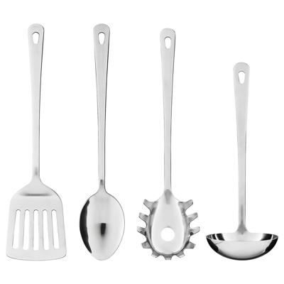 GRUNKA 4-piece kitchen utensil set, stainless steel - IKEA UK