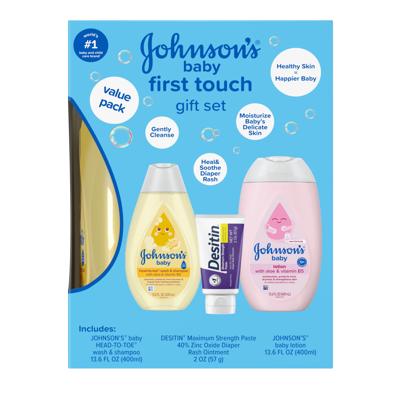 Johnsons Baby First Touch Gift Set, 3 Items, Baby Bath & Skin - Walmart.com