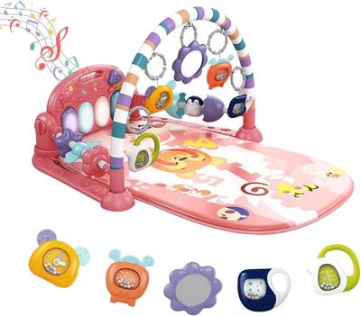Amazon.com : dearlomum Baby Play Mat Gym, Funny Play Piano Tummy Time Activity Mat with 5 Infant Sensory Toys, Music and Lights, Boy & Girl Gifts for