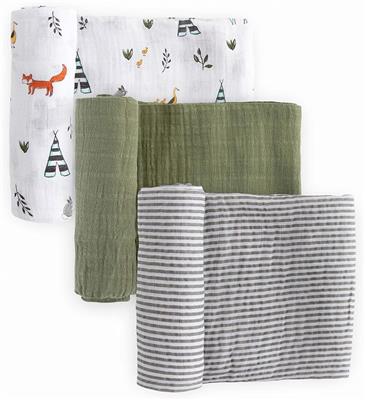 Amazon.com: Little Unicorn Muslin Swaddle Blanket for Newborns & Infants | Soft & Breathable Fabric | Set of 3 Baby Blankets for Swaddling, Nursing, S