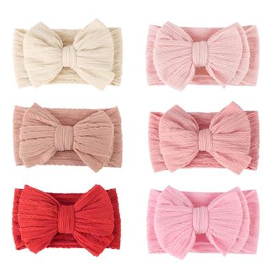 AQOKKA Baby Bows Headbands Nylon Baby Girl Headbands Newborn Hairbands Toddler Hair Accessories for Girls Infant Kids