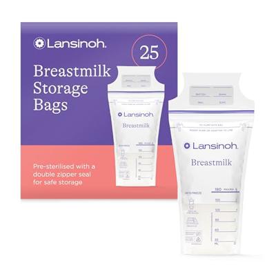 Lansinoh Breast Milk Storage Bags - Pre-Sterilised, Leakproof & BPA/BPS-Free - Fridge & Freezer Breastmilk Pouches - Pump into bag with Lansinoh Breas