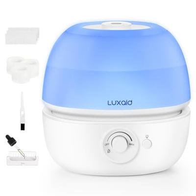 3L Luxaid Cool Mist Humidifier for Bedroom & Baby, Ultra Quiet 20dB, Easy to Clean and Maintain, Top Fill Air Humidifier for Home, Office & Plants, 30