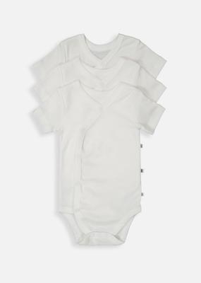 Plain Organic Cotton Wrap Bodyvests 3 Pack