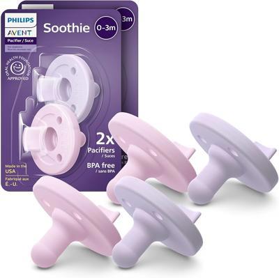 Amazon.com : Philips Avent Soothie Baby Pacifiers - 100% Silicone Pacifiers for Babies 0-3 Months, One-piece Design, BPA-Free, Extra Durable, Green, 4