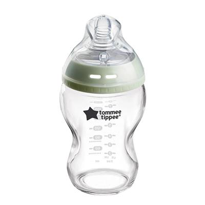 Tommee Tippee Natural Start 1x 250ml Glass Bottle Slow Teat