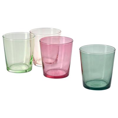 PAPPERSBJÖRK glass, mixed colors, 10 oz - IKEA