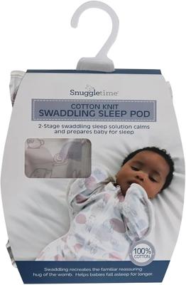 Snuggletime Bunny Cotton Knit Swaddling Sleep Pod for 0-3 Month Babies, Multicolor : Amazon.co.za: Baby Products