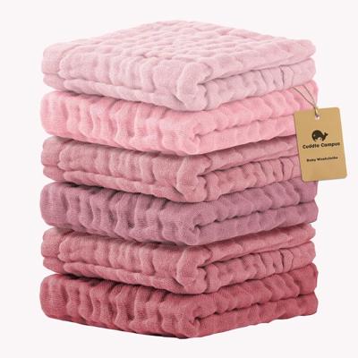 Amazon.com : Cuddle Campus Baby Washcloths 6 Packs, Muslin Washcloths Baby,Cotton Burp Cloths, Extra Absorbent and Soft Wash Clothes for Newborns, 12x