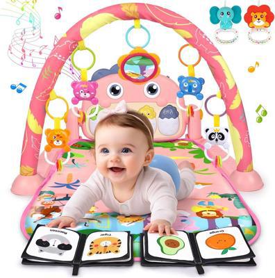 Amazon.com: UMIKU Baby Play Mat Baby Tummy Time Mat Infant Newborn Musical Activity Center with High-Contrast Piano Music & Light Newborn Babies Gift