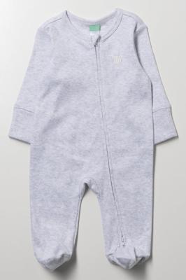Sleepsuit Grey Melange | Babygrows | Ackermans