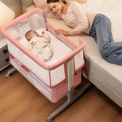 Babyeap Baby Bassinet for Newborn with Large Storage Basket, Pink - Walmart.com
